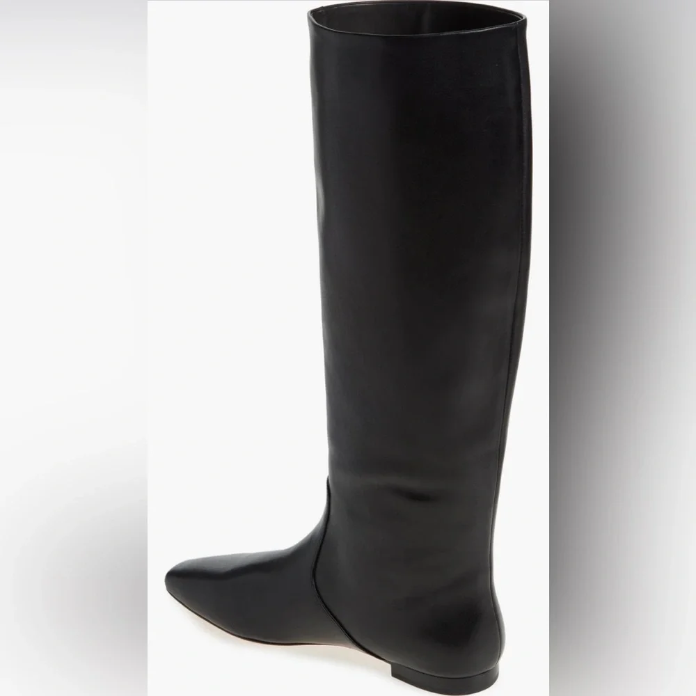 Loeffler Randall “Lillian” Tall Boot Black Leather Size 7 Like New - Picture 8 of 12